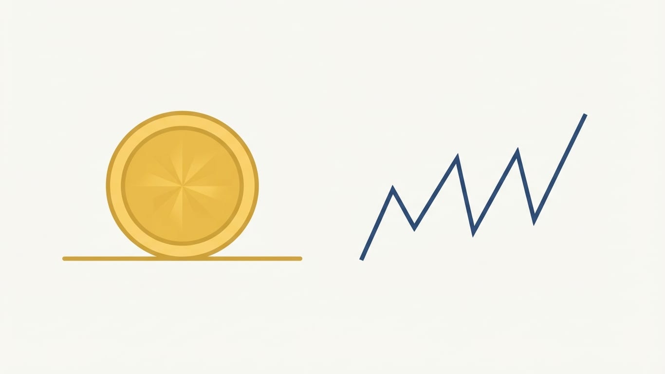 Comparison of stablecoins and fluctuating cryptocurrency