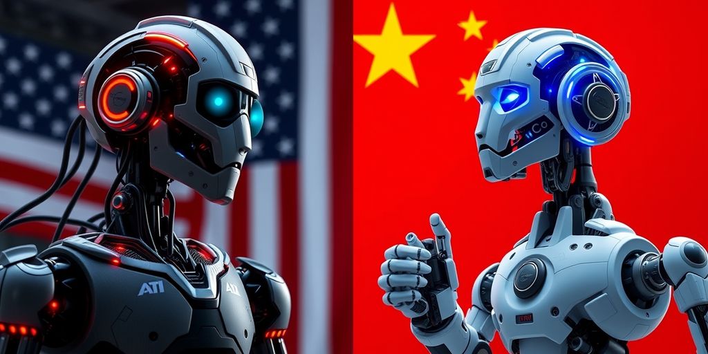 AI robots and technology in US and China