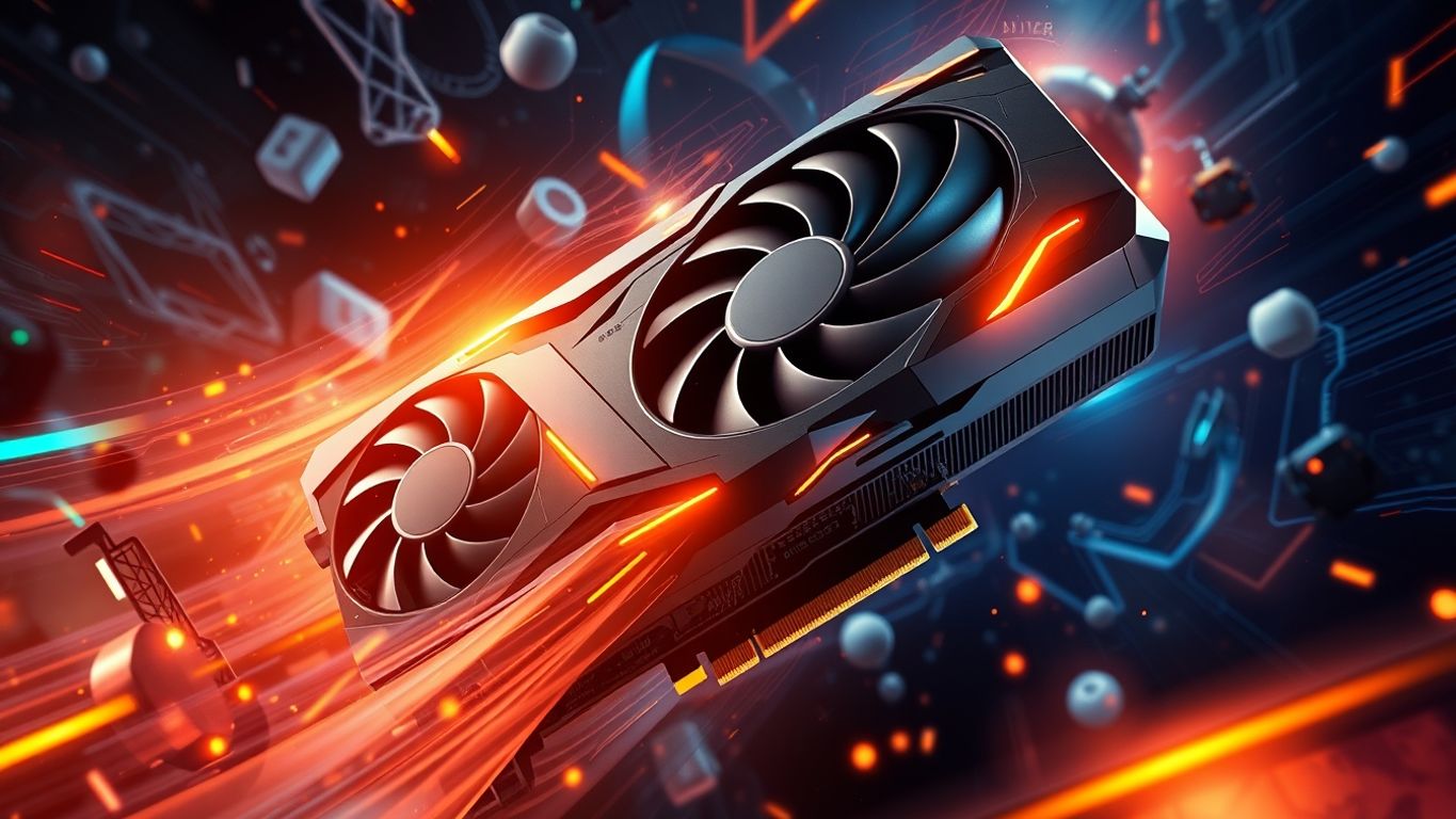 Modern GPU with glowing accents