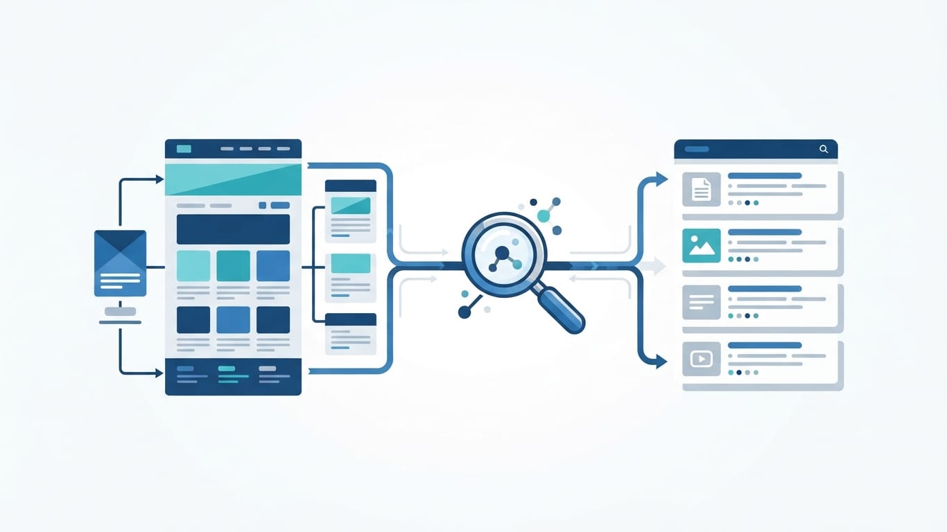 Digital website structure and search engine optimization concepts
