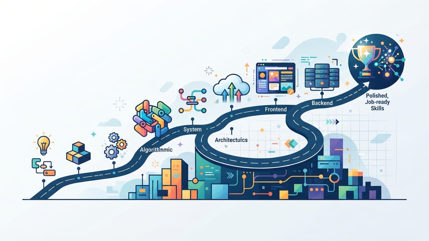 Timeline roadmap showing steps to master Python programming