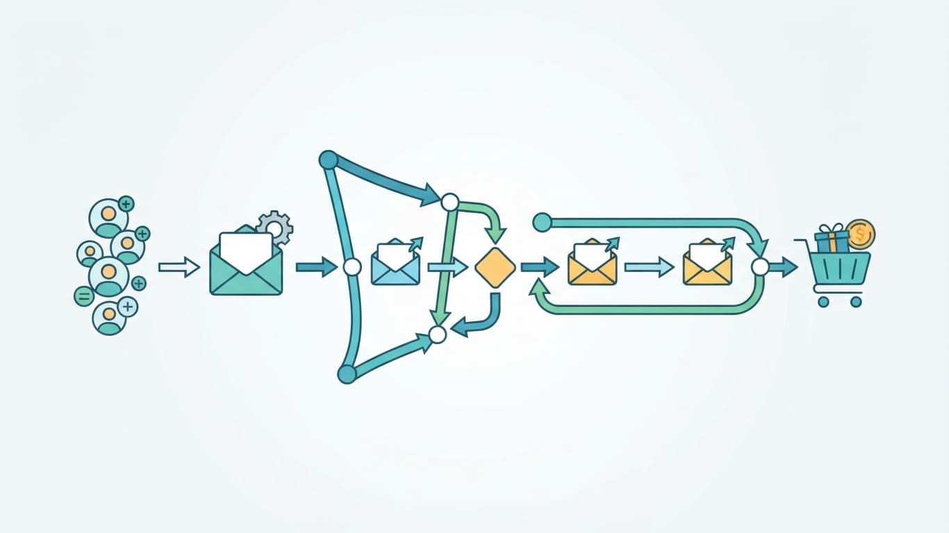 Automated email workflow funnel driving sales and conversions