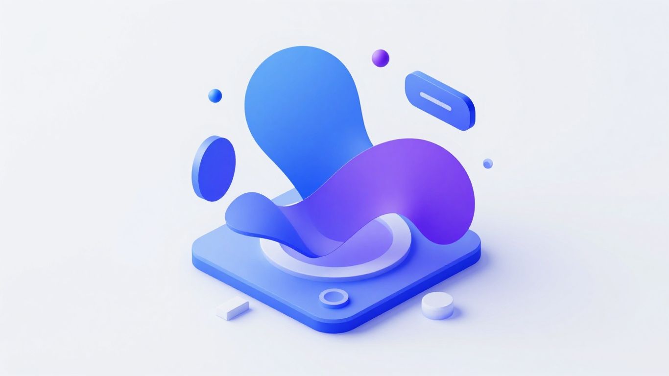 Abstract AI innovation flowing from a modern interface.
