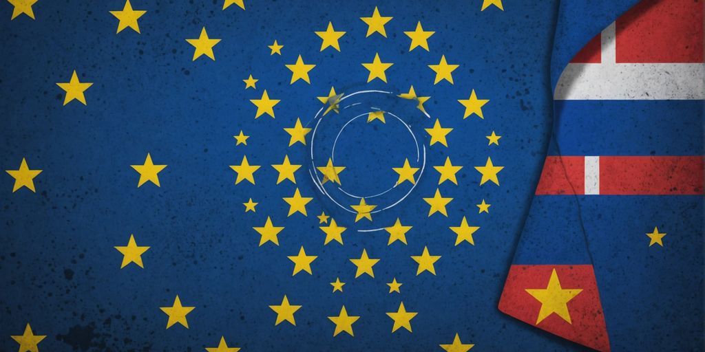 EU flag with AI and surveillance icons overlayed