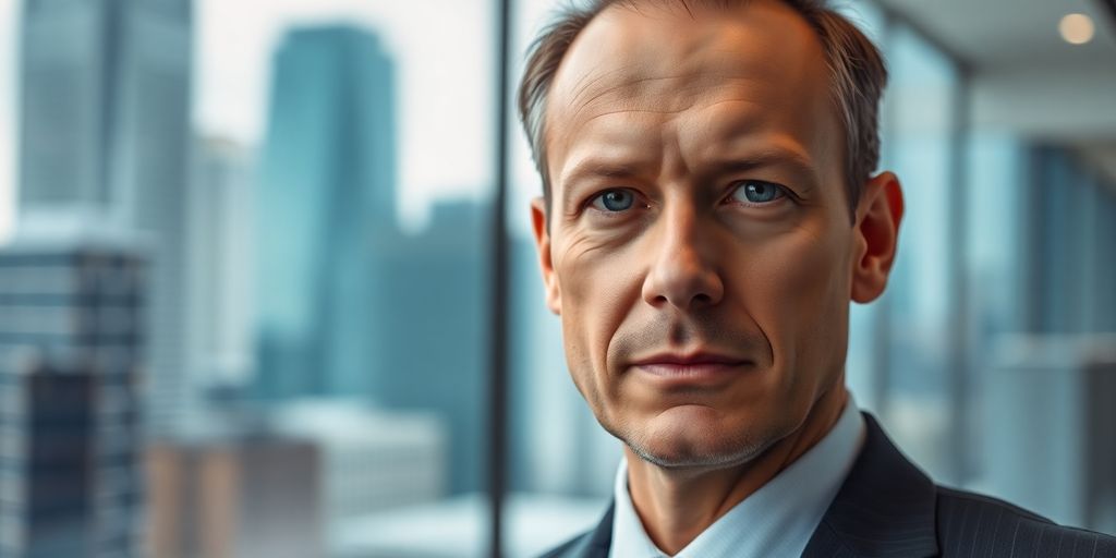 Portrait of a CEO. Portrait of a CEO in a modern office setting.
