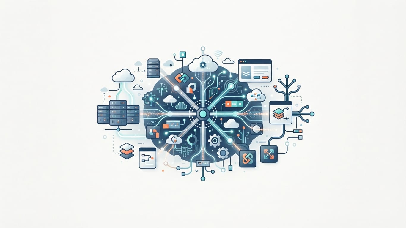 Interconnected systems representing software development